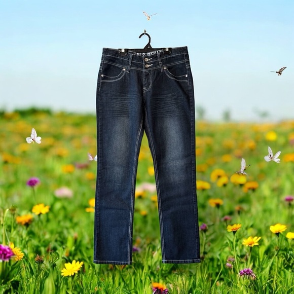 Lois Denim Dark Wash Blue Straight Leg Jeans with Classic Style - Picture 16 of 16